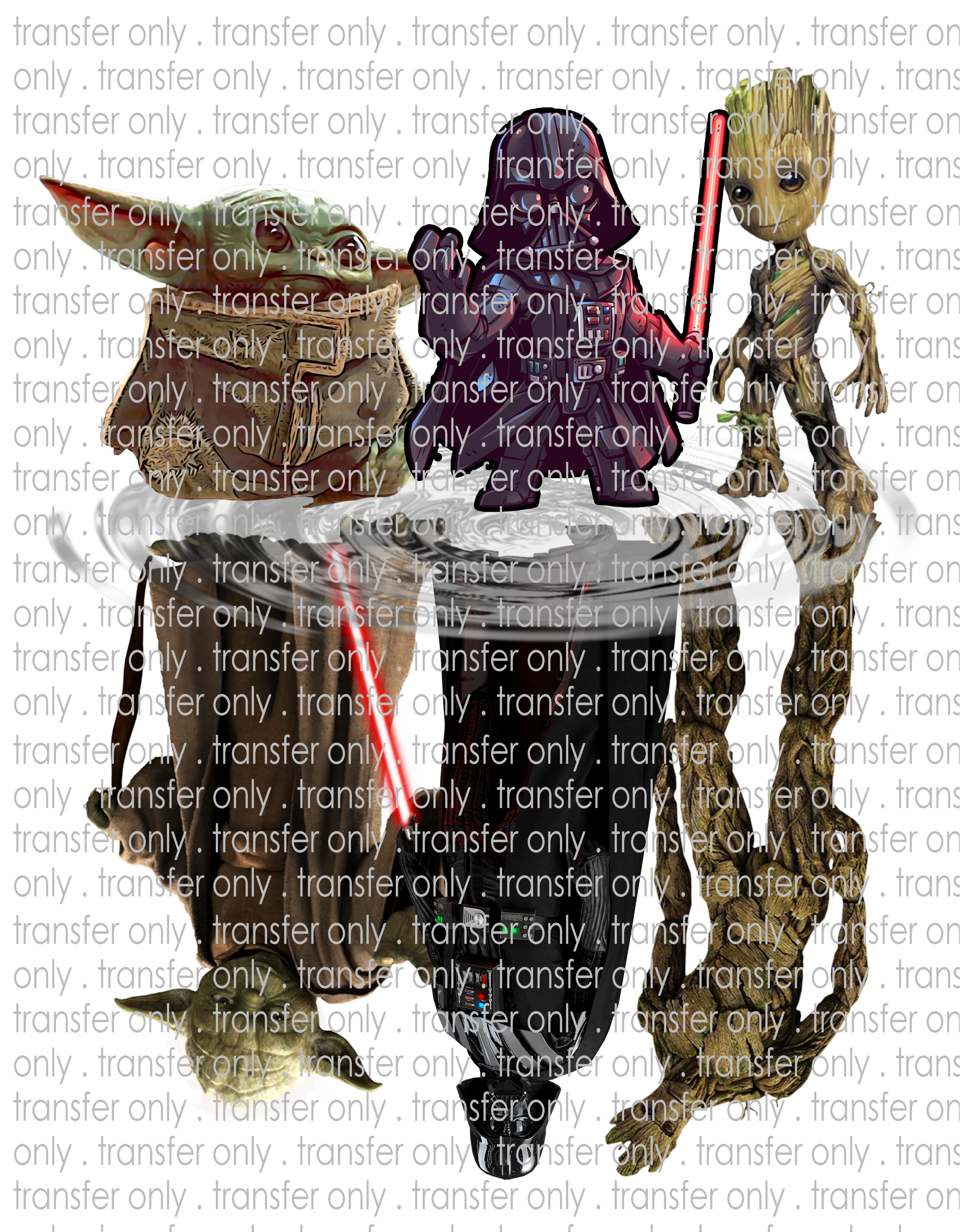 Mirror Image - Waterslide, Sublimation Transfers