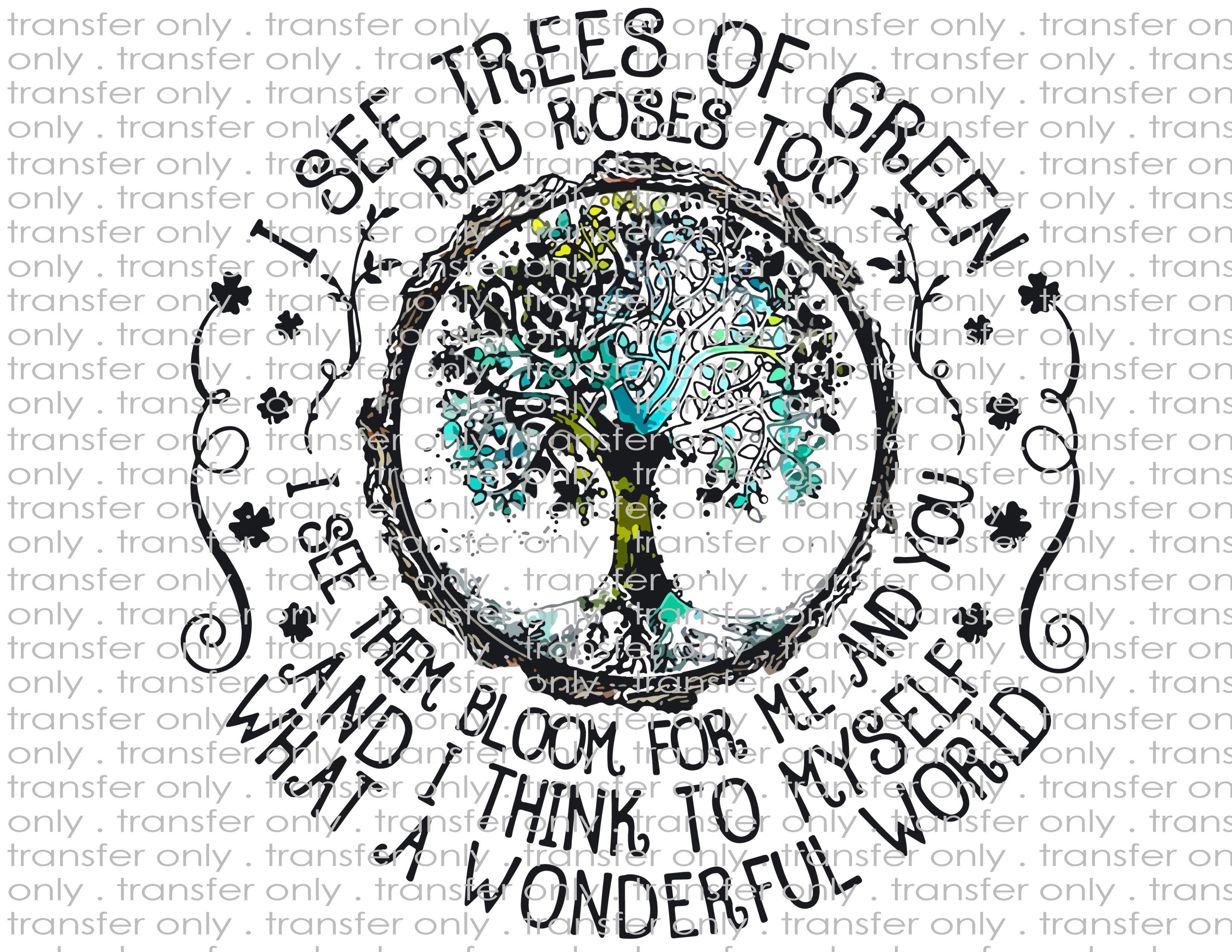 What a Wonderful World - Waterslide, Sublimation Transfers