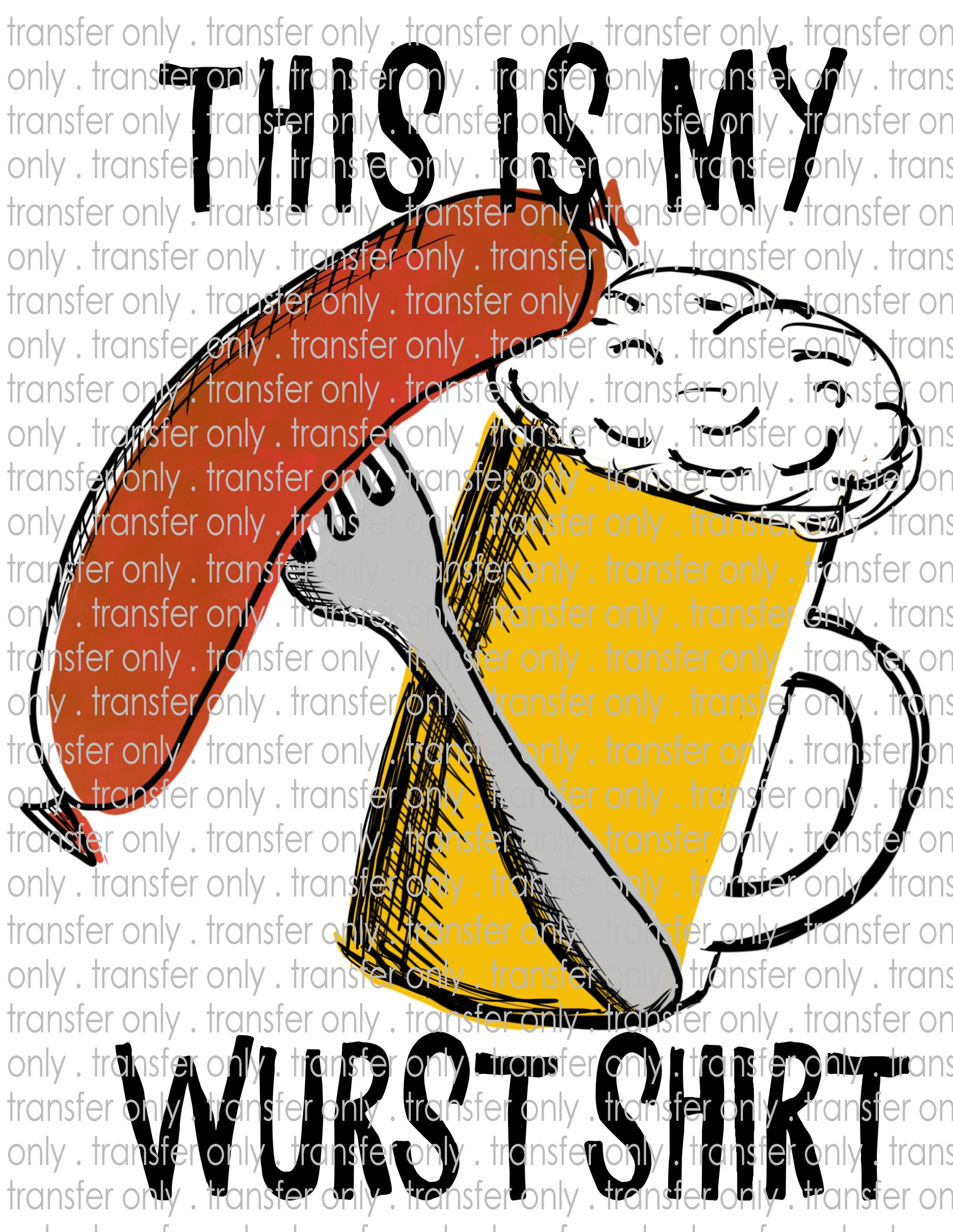 Wurst Shirt - Waterslide, Sublimation Transfers