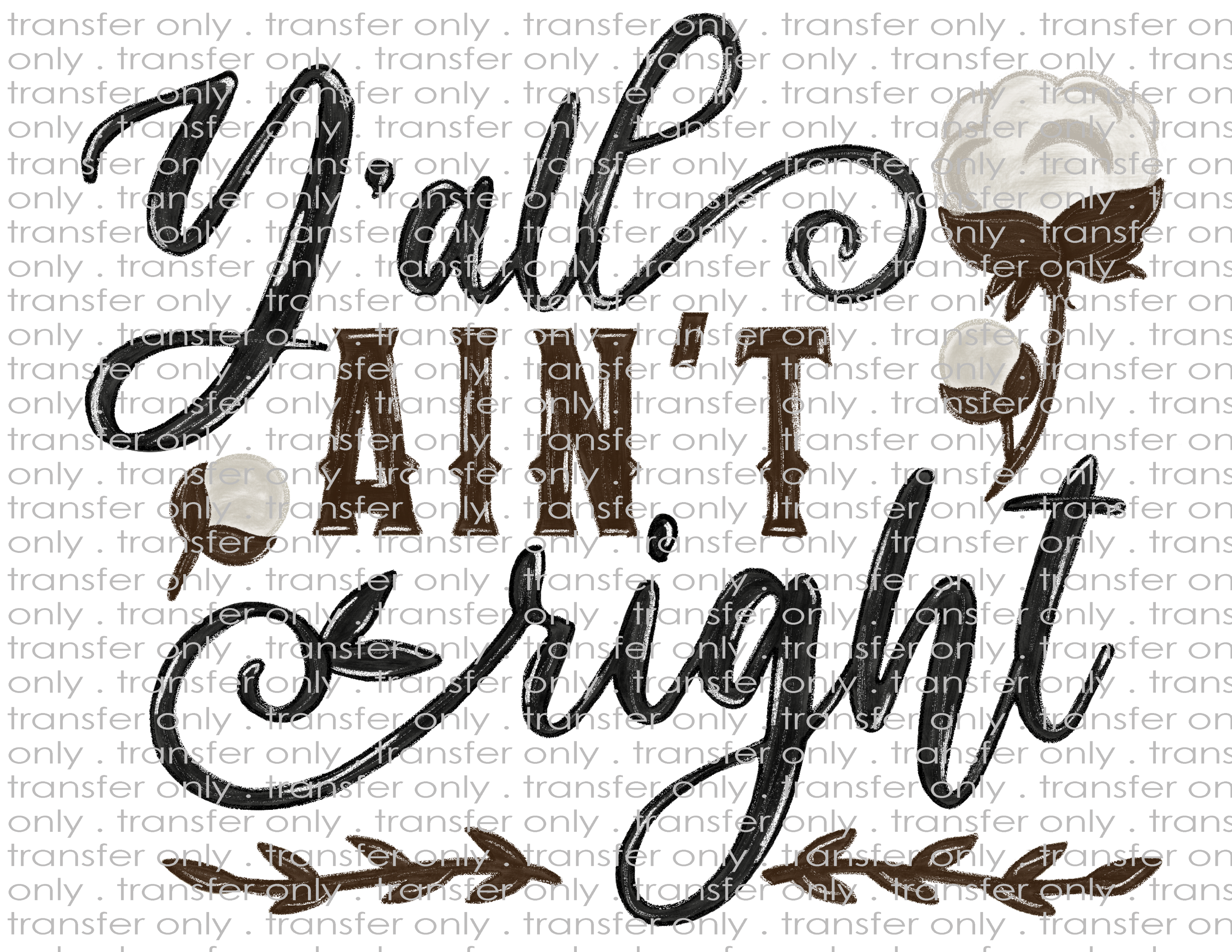 Southern Chalk Style - Waterslide, Sublimation Transfers