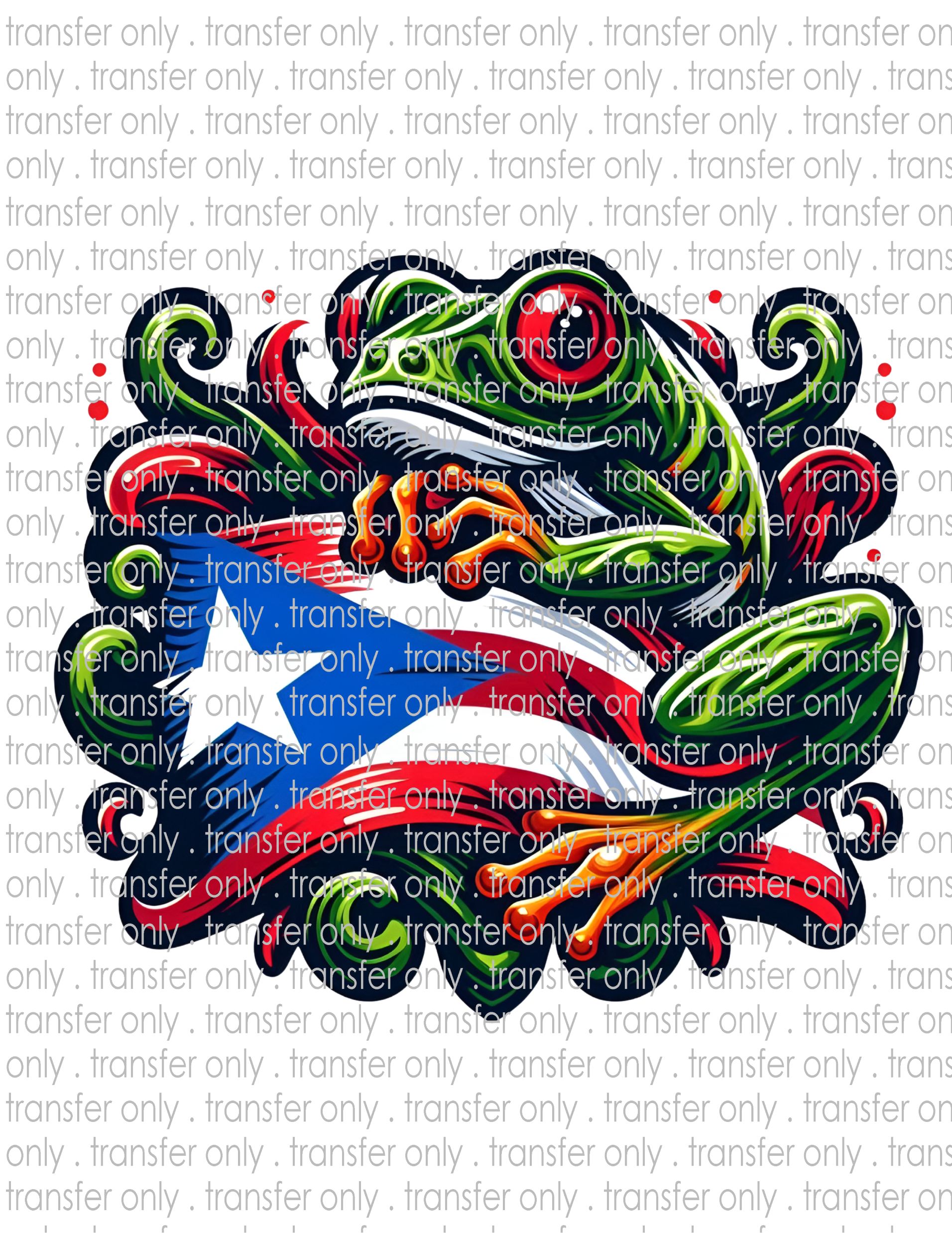 Puerto Rico - Waterslide, Sublimation Transfers