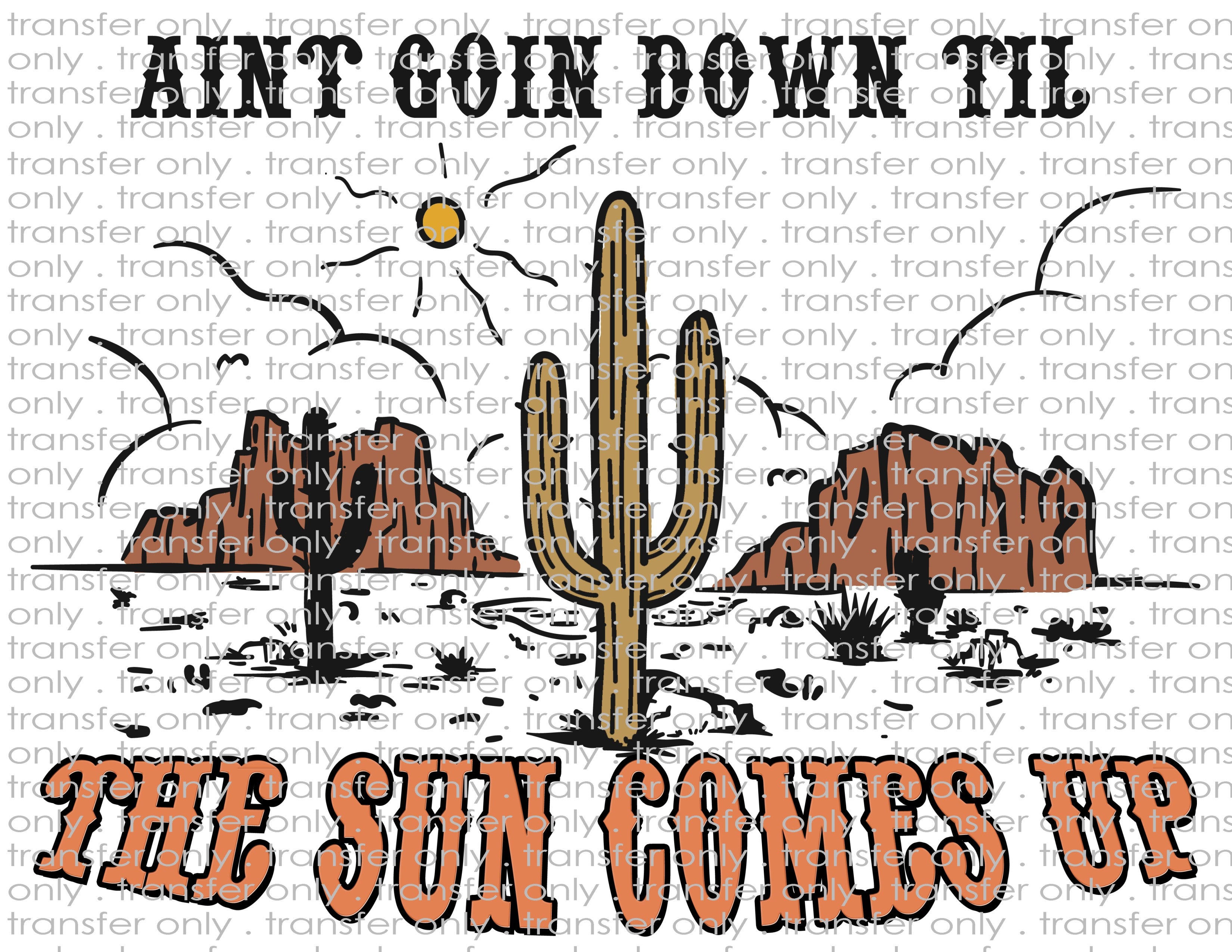 Ain't Going Down til Sun Comes Up - Waterslide, Sublimation Transfers