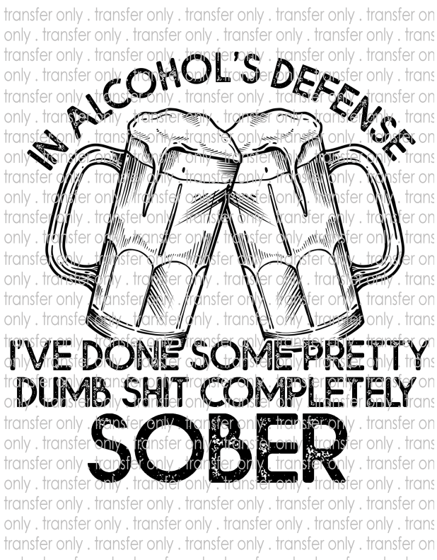 In Alcohol's Defense - Waterslide, Sublimation Transfers