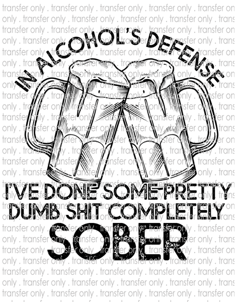 In Alcohol's Defense - Waterslide, Sublimation Transfers