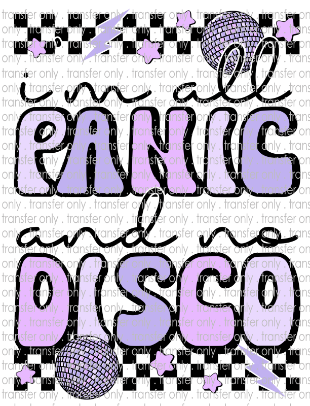 All Panic & No Disco - Waterslide, Sublimation Transfers
