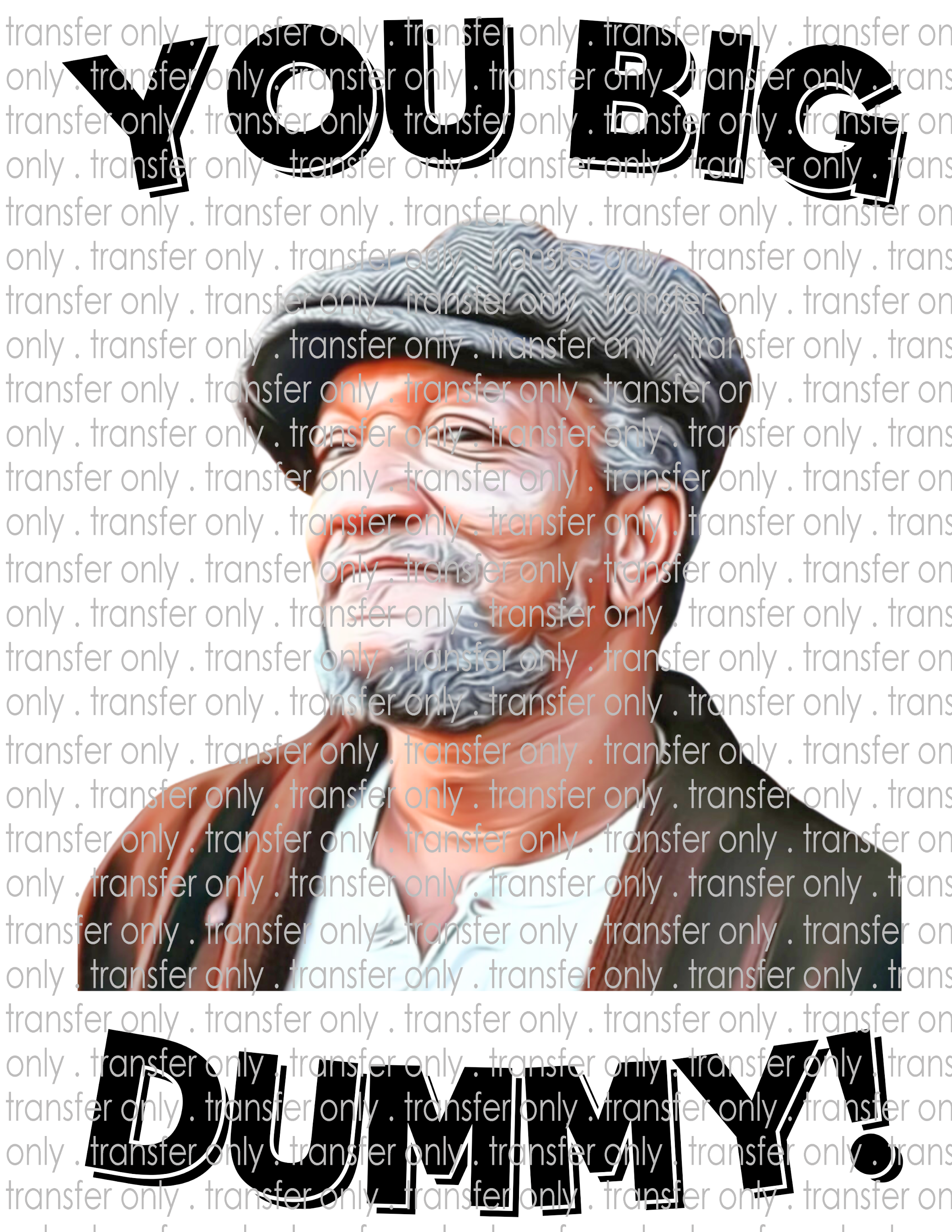 You Big Dummy - Waterslide, Sublimation Transfers