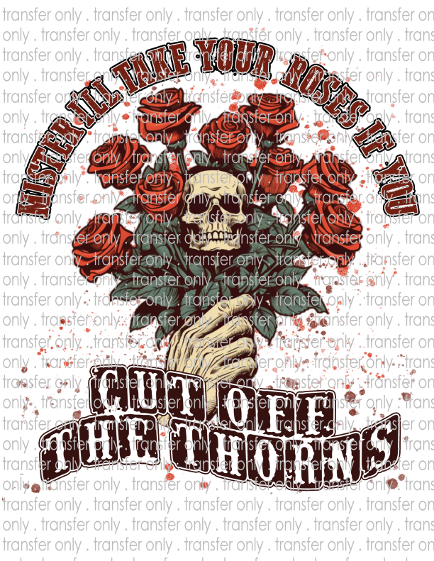 Mister I'll Take Your Roses - Waterslide, Sublimation Transfers