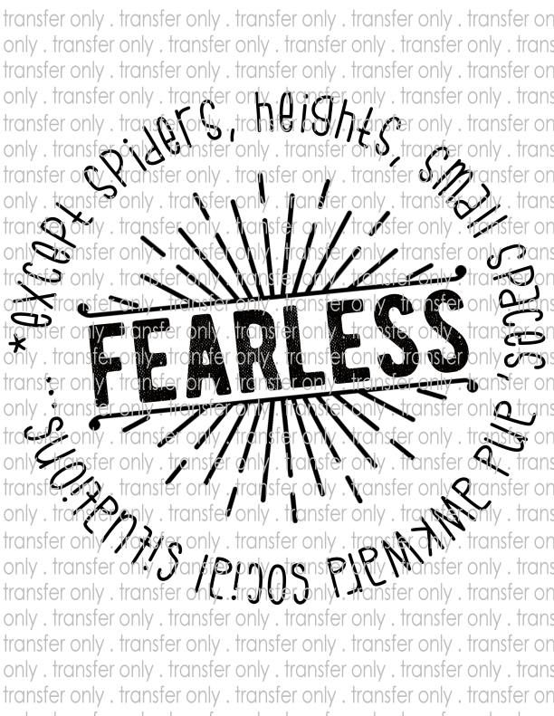 Fearless - Waterslide, Sublimation Transfers