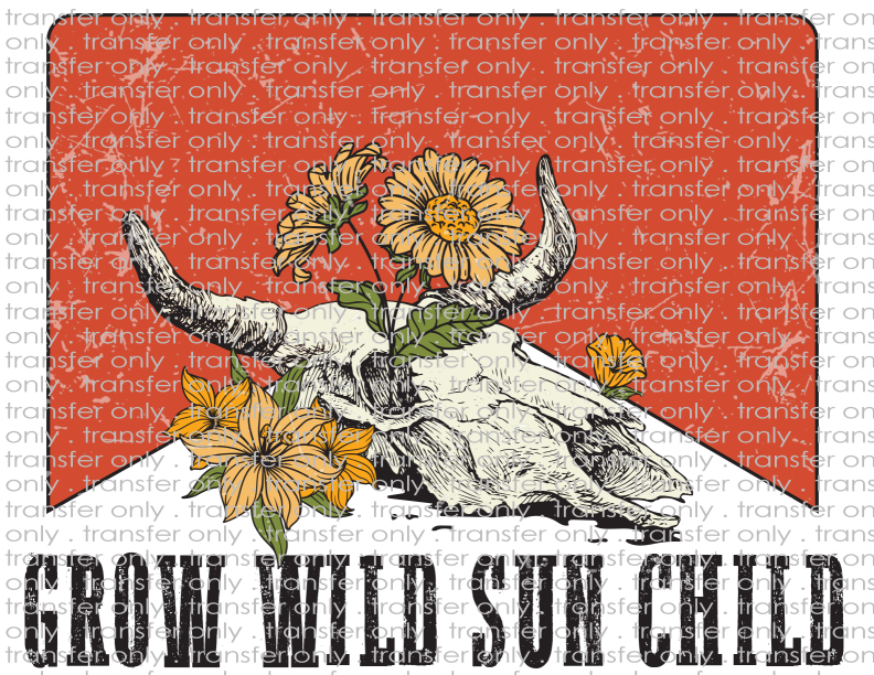 Grow Wild Sun Child - Waterslide, Sublimation Transfers