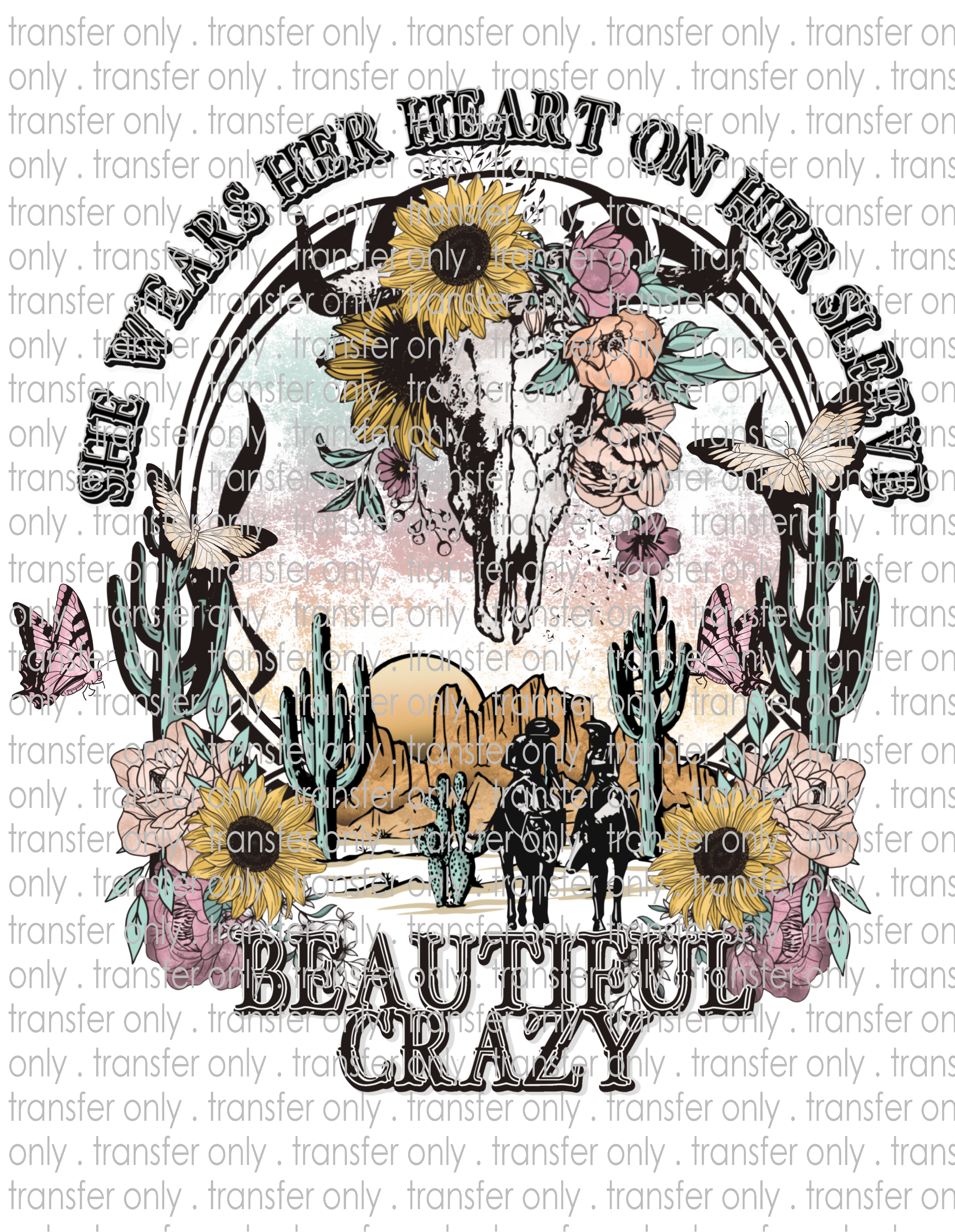 Heart On Sleeve - Waterslide, Sublimation Transfers