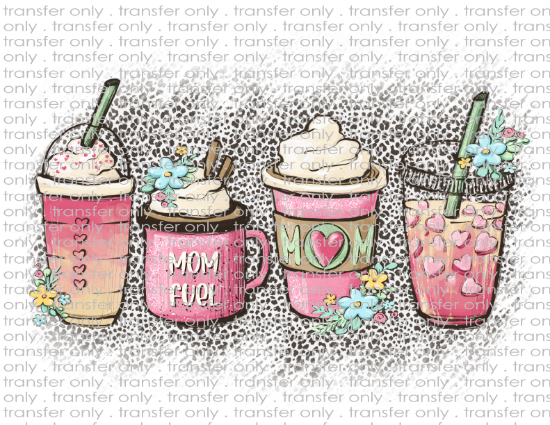 Mom Fuel Coffees - Waterslide, Sublimation Transfers