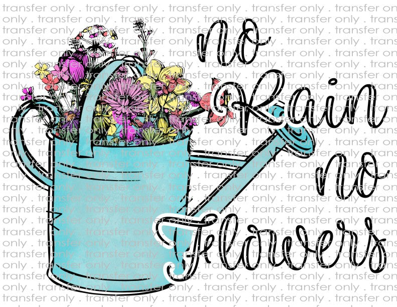 No Rain No Flowers - Waterslide, Sublimation Transfers