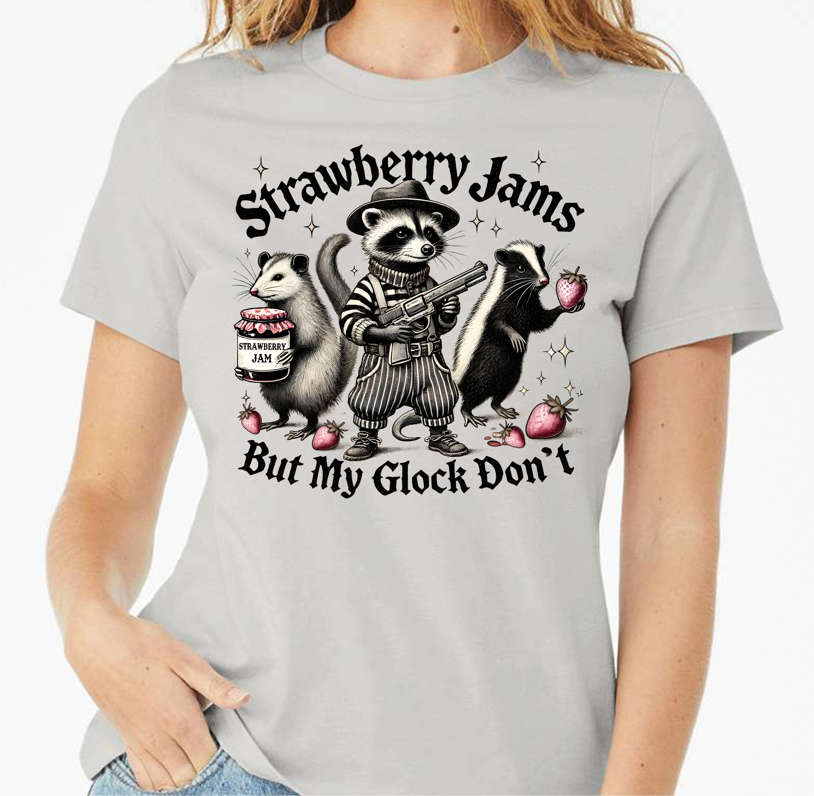 Strawberry Jams But My Glock Don't - DTF Transfer
