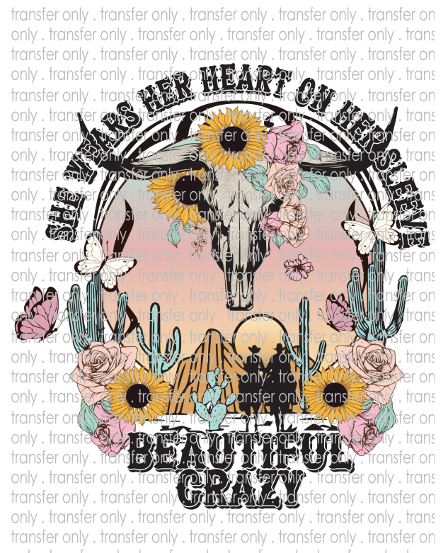 She Wears Her Heart On Her Sleeve - Waterslide, Sublimation Transfers