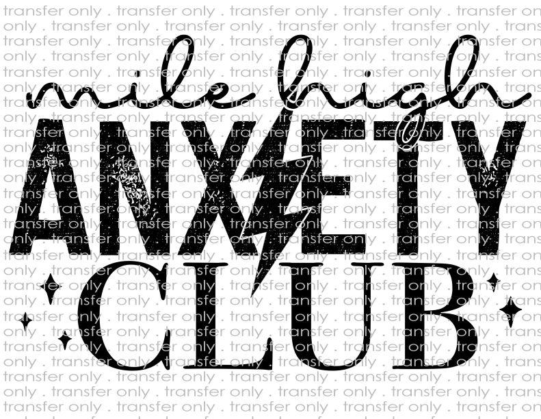 Mile High Anxiety Club - Waterslide, Sublimation Transfers