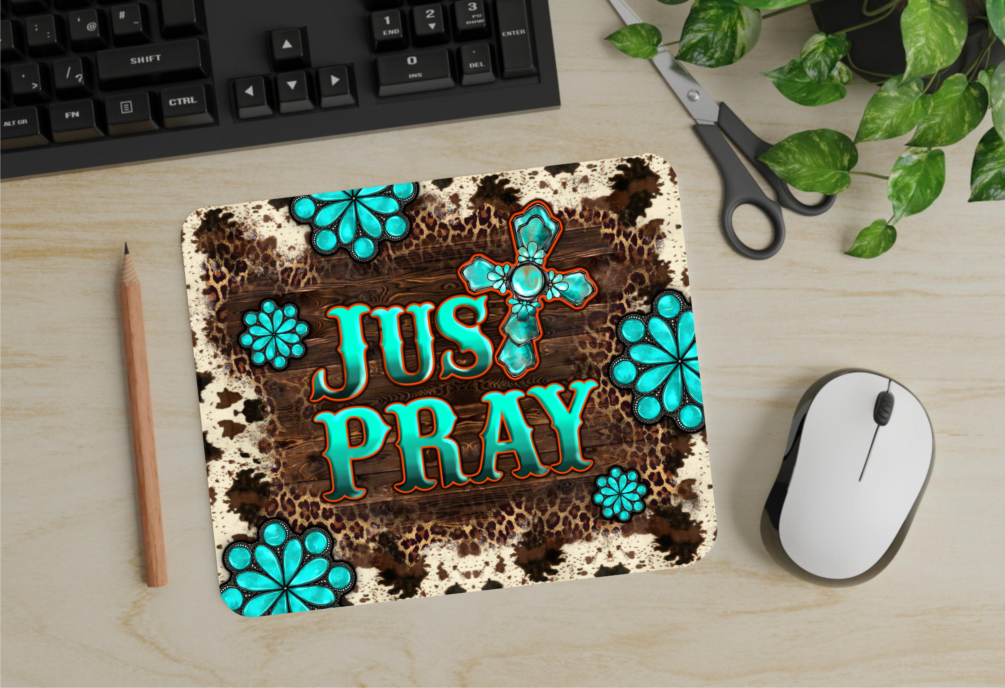 Just Pray - Mouse Pad - Sublimation Transfer