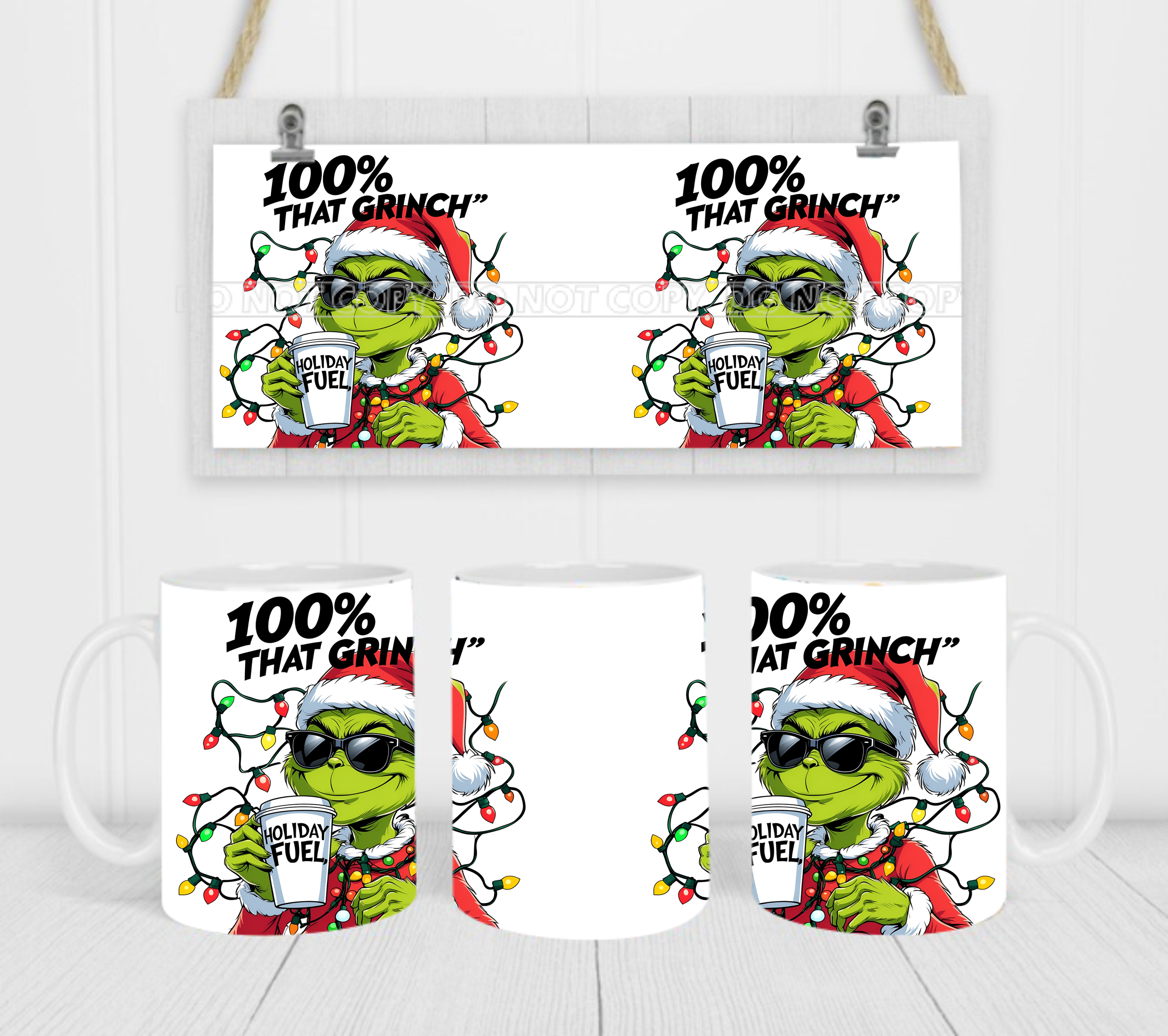 Character - Coffee Mug Wrap - Sublimation Transfers