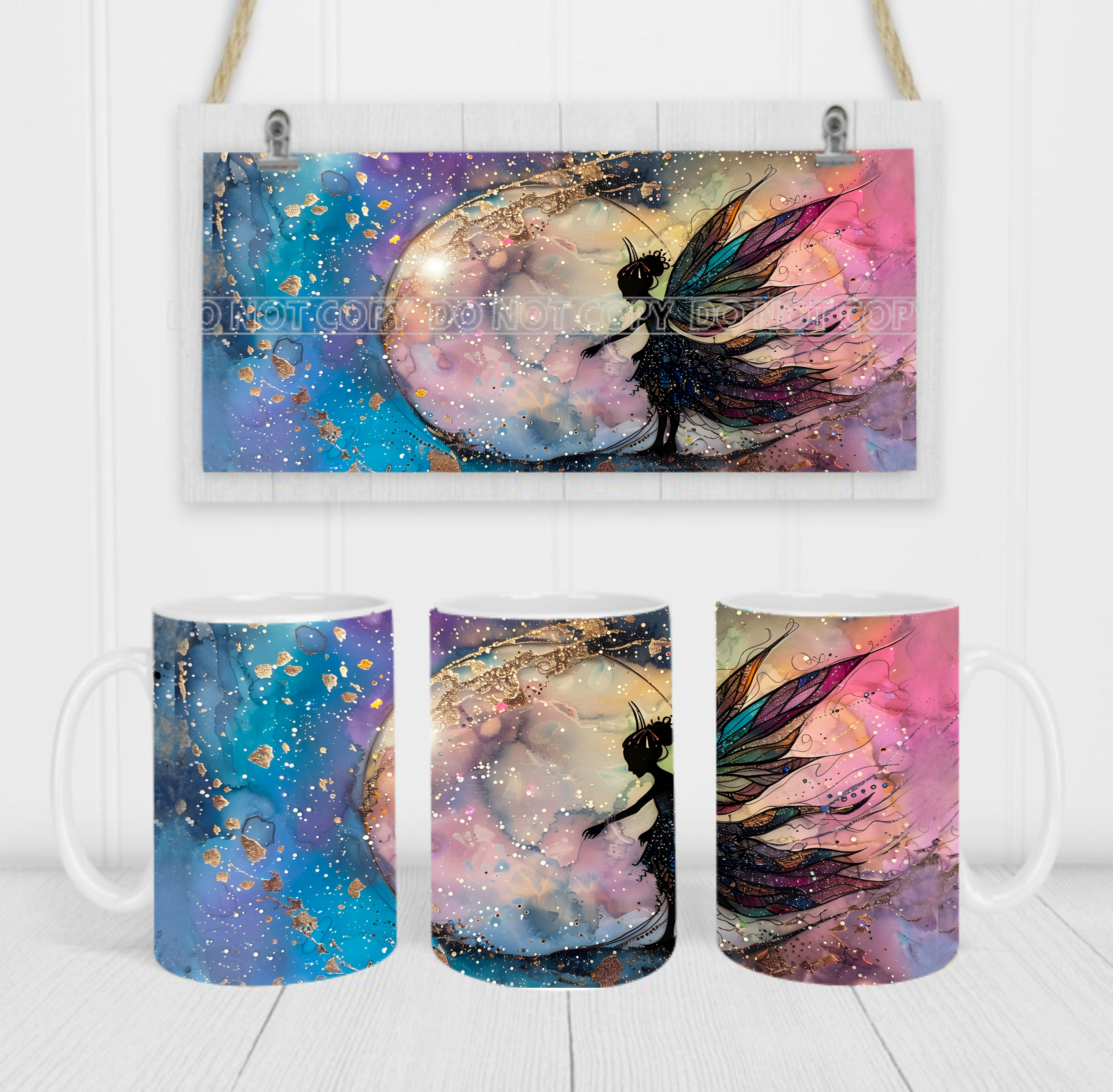 Fantasy Fairy - Coffee Mug Wrap - Sublimation Transfers