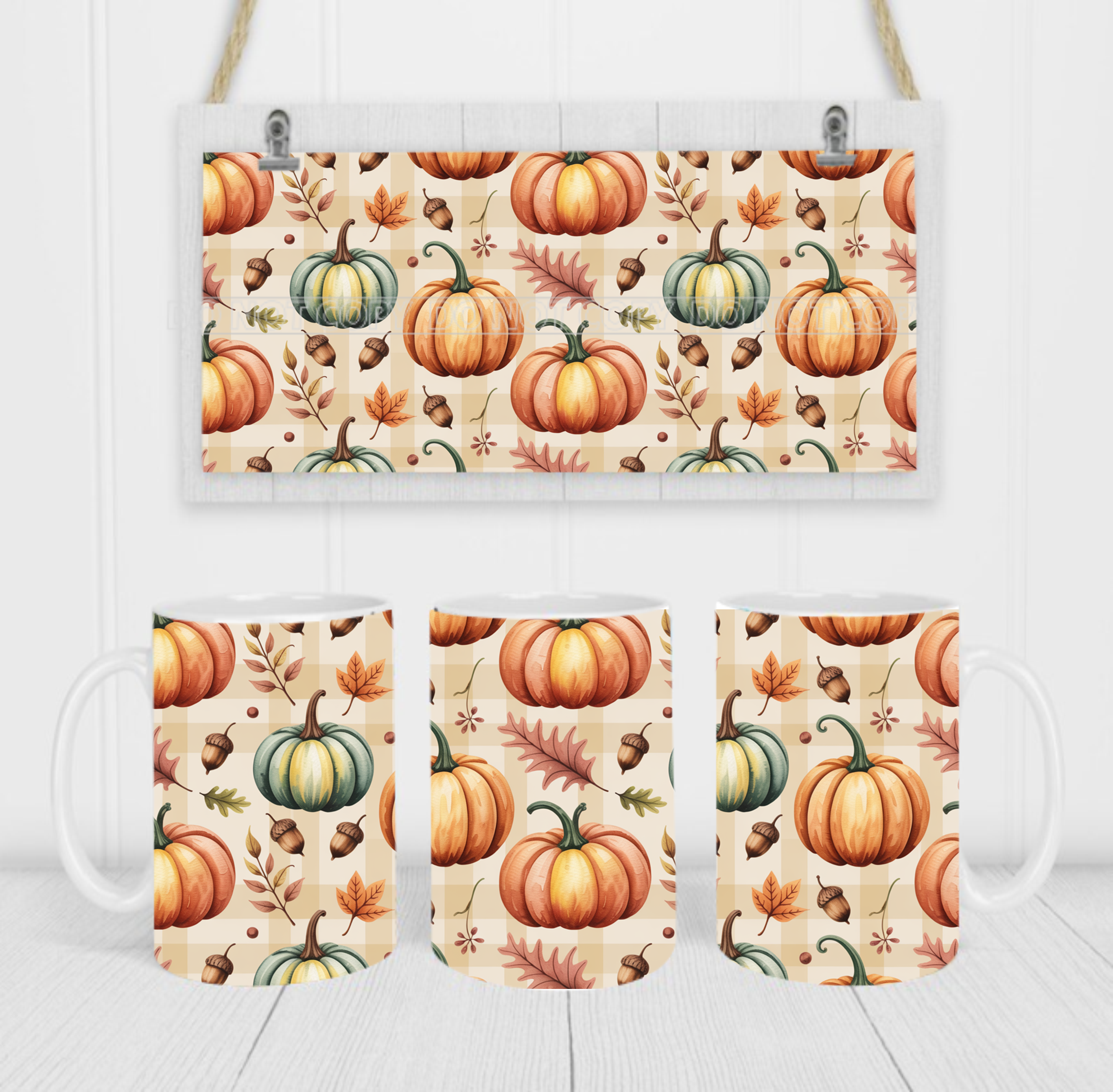 Autumn Pumpkin - Coffee Mug Wrap - Sublimation Transfers