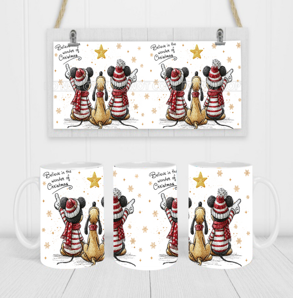 Christmas Character - Coffee Mug Wrap - Sublimation Transfers