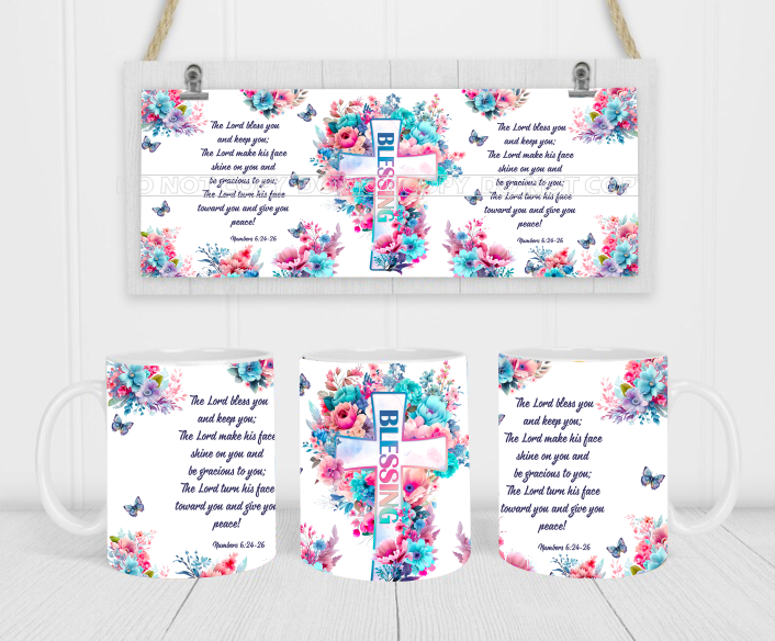 Blessings - Coffee Mug Wrap - Sublimation Transfers