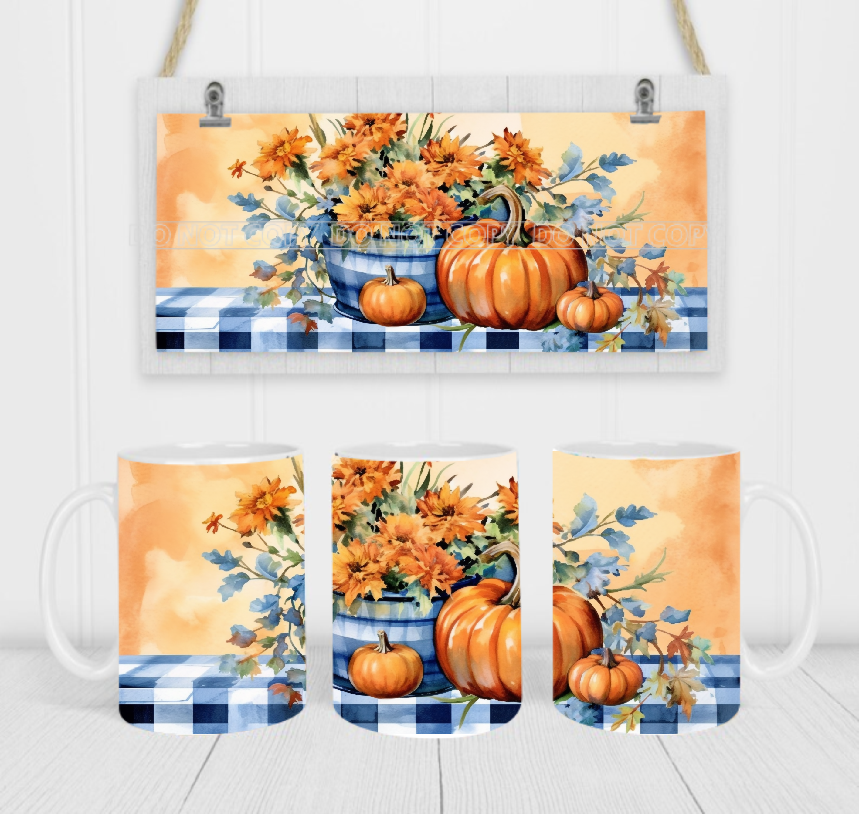 Autumn Scene - Coffee Mug Wrap - Sublimation Transfers