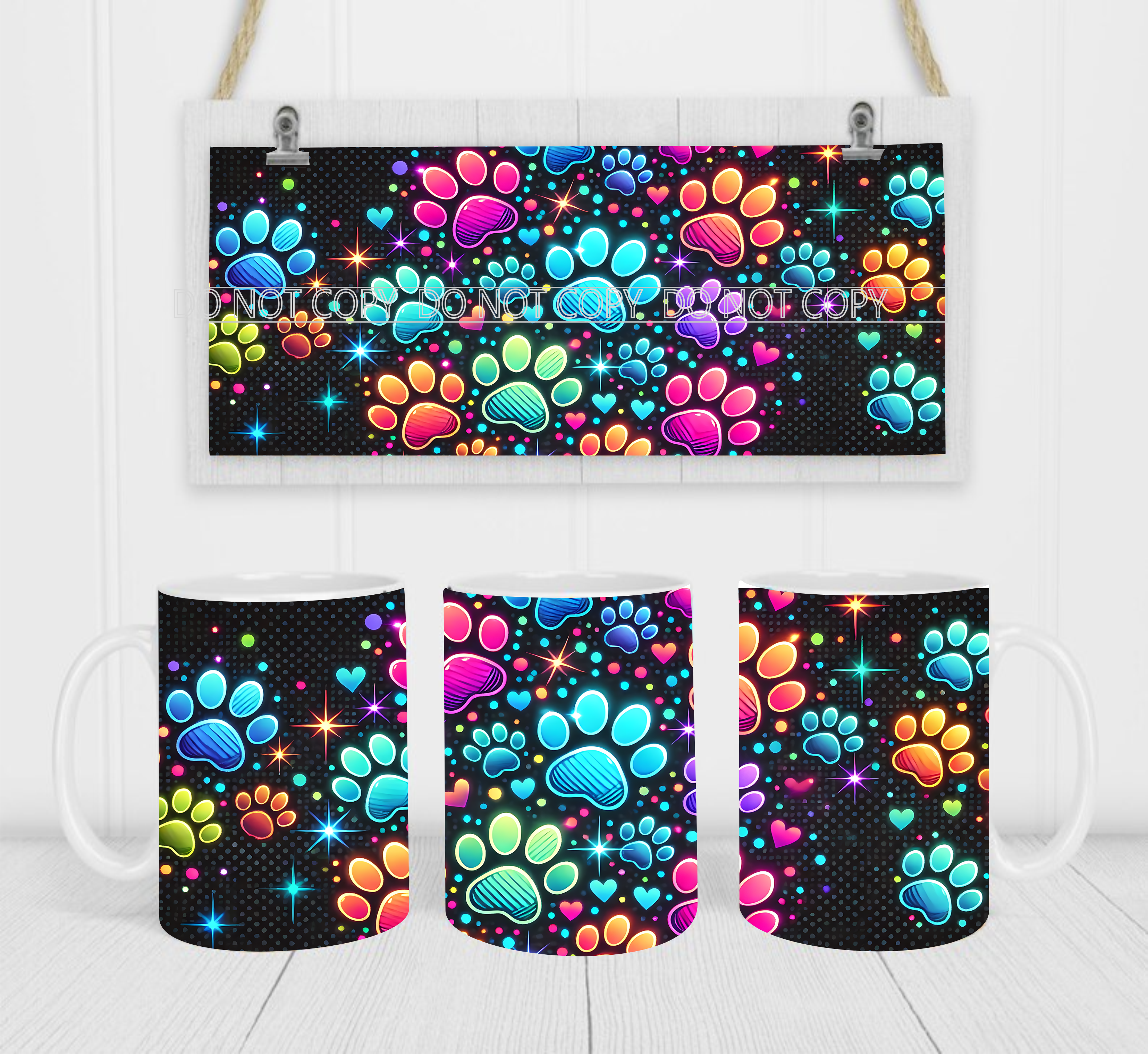 Pet Lover - Coffee Mug Wrap - Sublimation Transfers