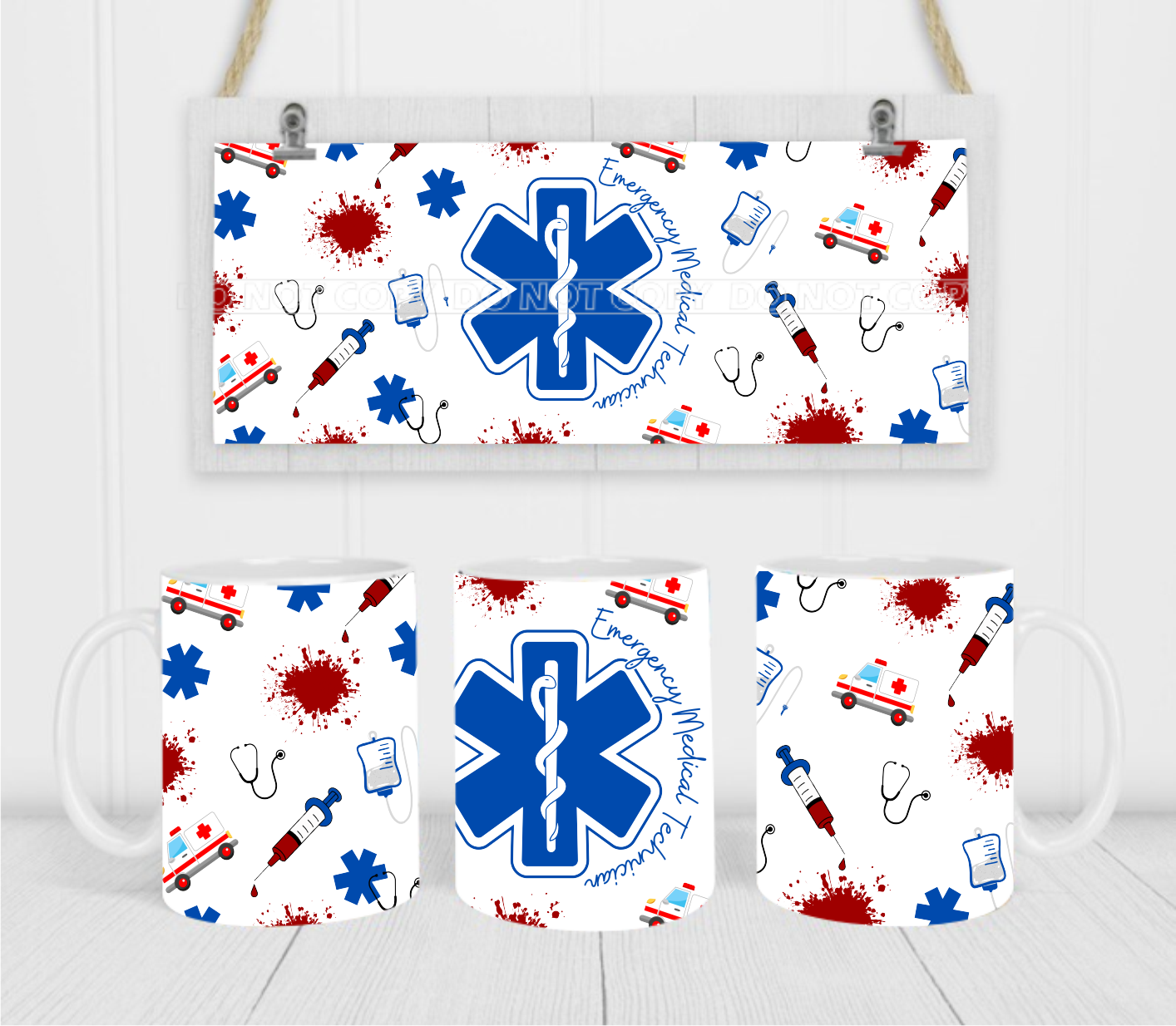 EMS - Coffee Mug Wrap - Sublimation Transfers