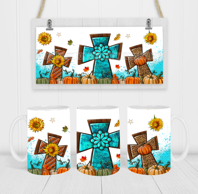 Crosses - Coffee Mug Wrap - Sublimation Transfers