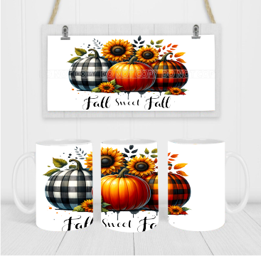 Fall Sweet Fall - Coffee Mug Wrap - Sublimation Transfers