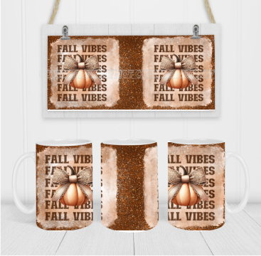 Fall Vibes - Coffee Mug Wrap - Sublimation Transfers
