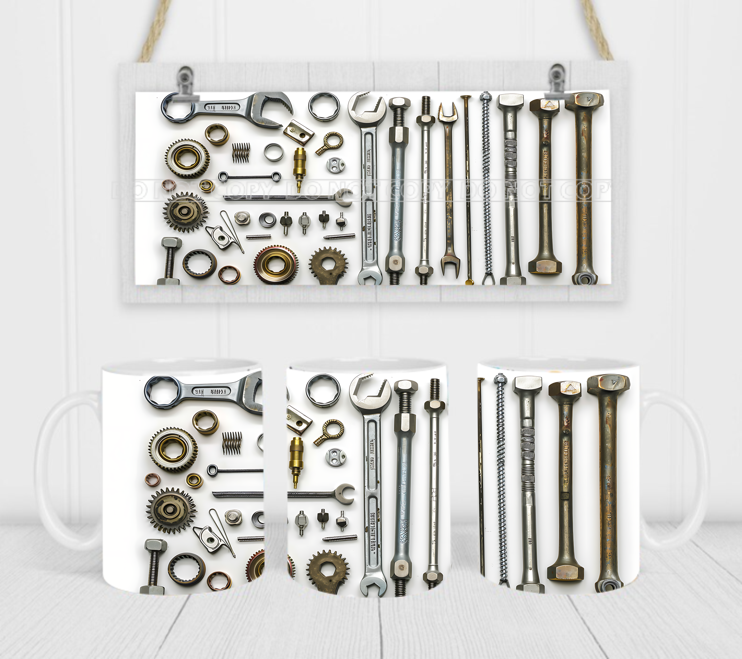 Dad Tools - Coffee Mug Wrap - Sublimation Transfers