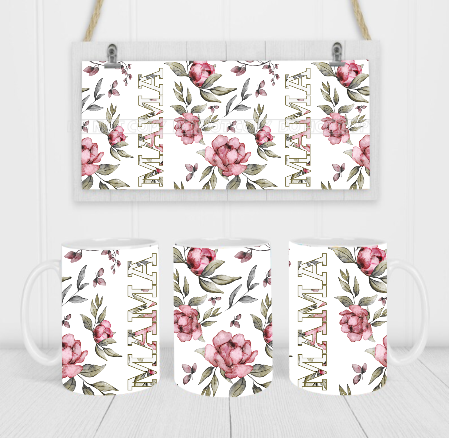 Mama - Coffee Mug Wrap - Sublimation Transfers
