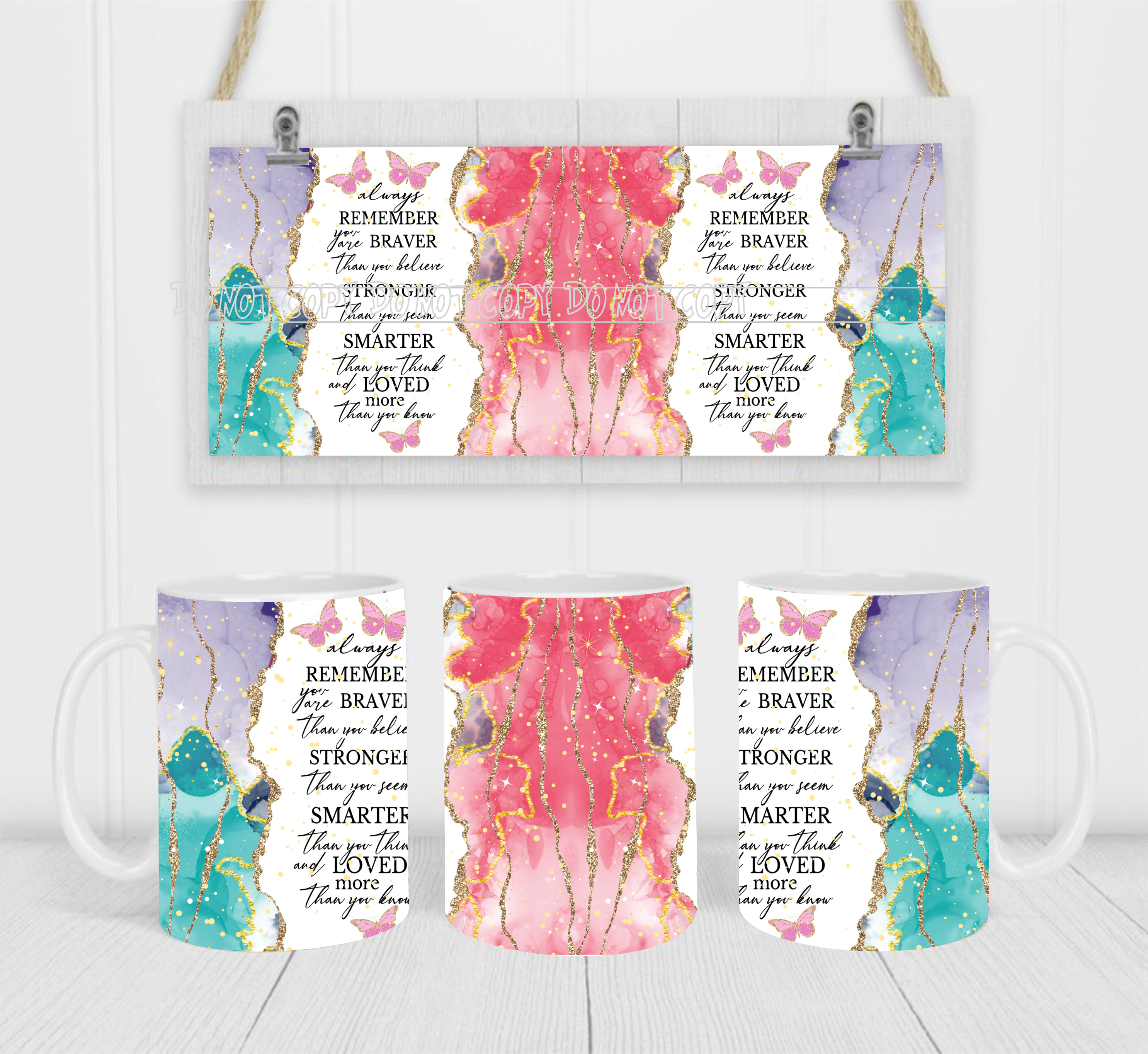 Always Remember - Coffee Mug Wrap - Sublimation Transfers