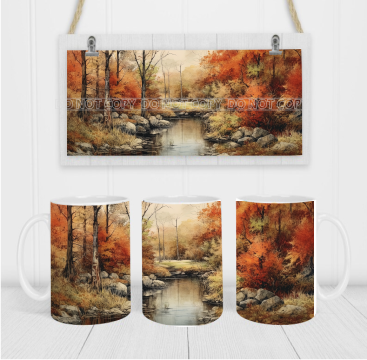 Serene Nature - Coffee Mug Wrap - Sublimation Transfers