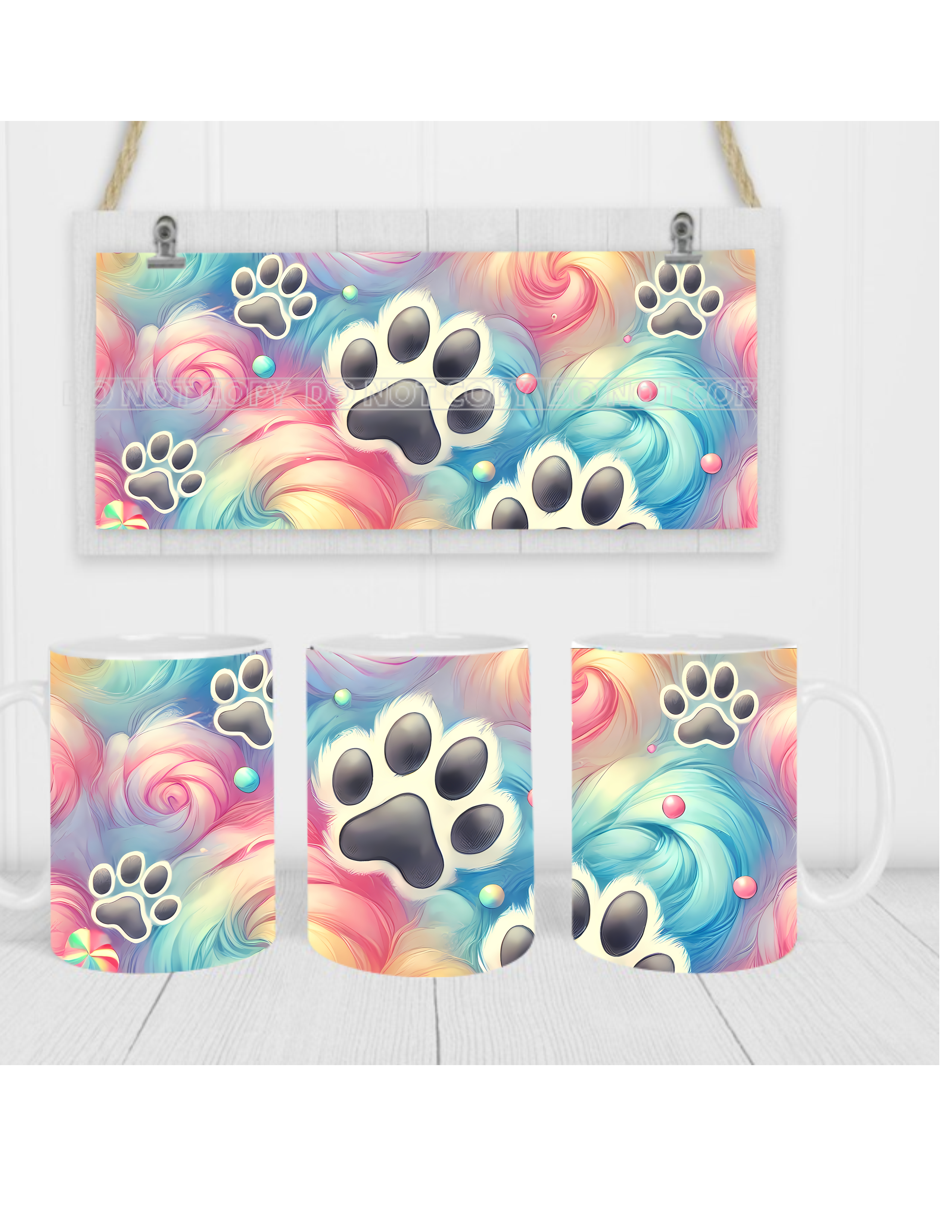 Pet Lover - Coffee Mug Wrap - Sublimation Transfers