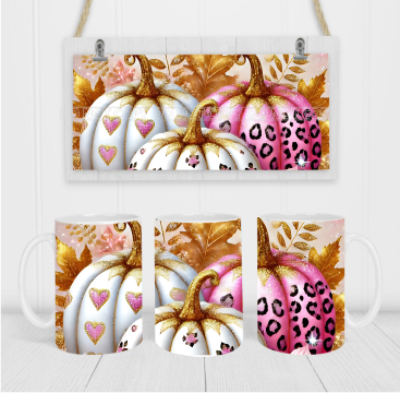Pumpkins - Coffee Mug Wrap - Sublimation Transfers