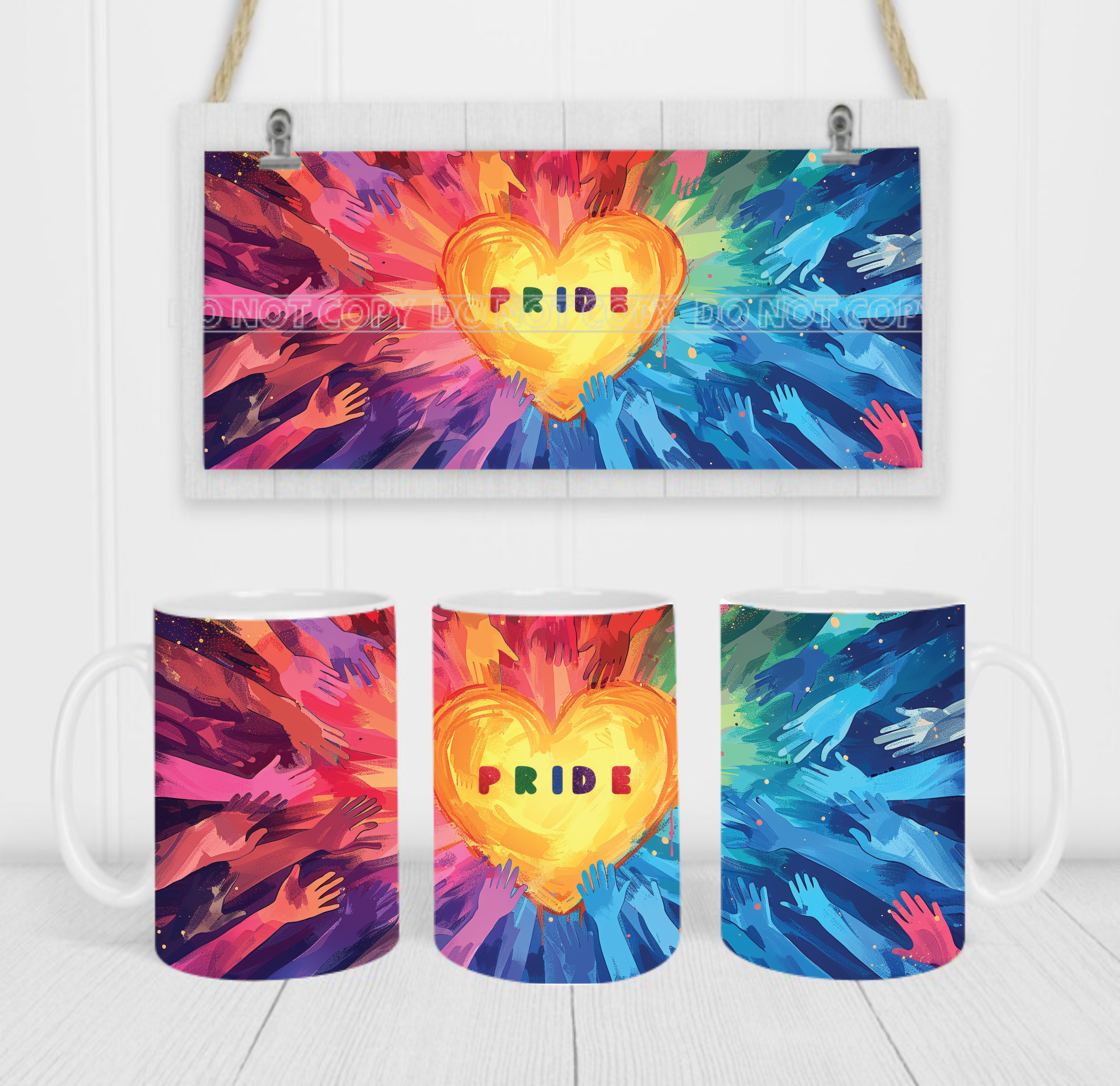 Pride - Coffee Mug Wrap - Sublimation Transfers