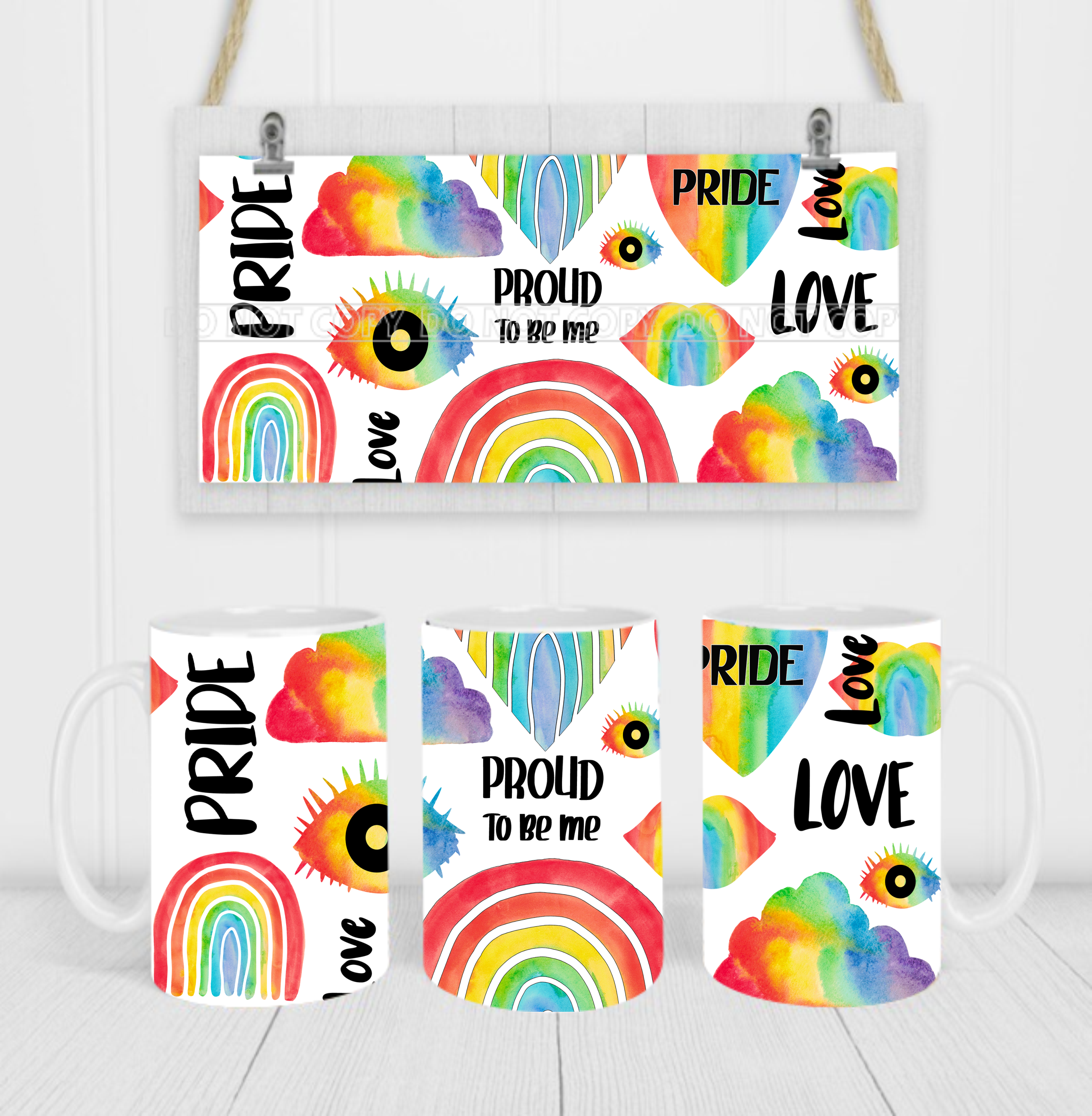 Proud To Be Me - Coffee Mug Wrap - Sublimation Transfers