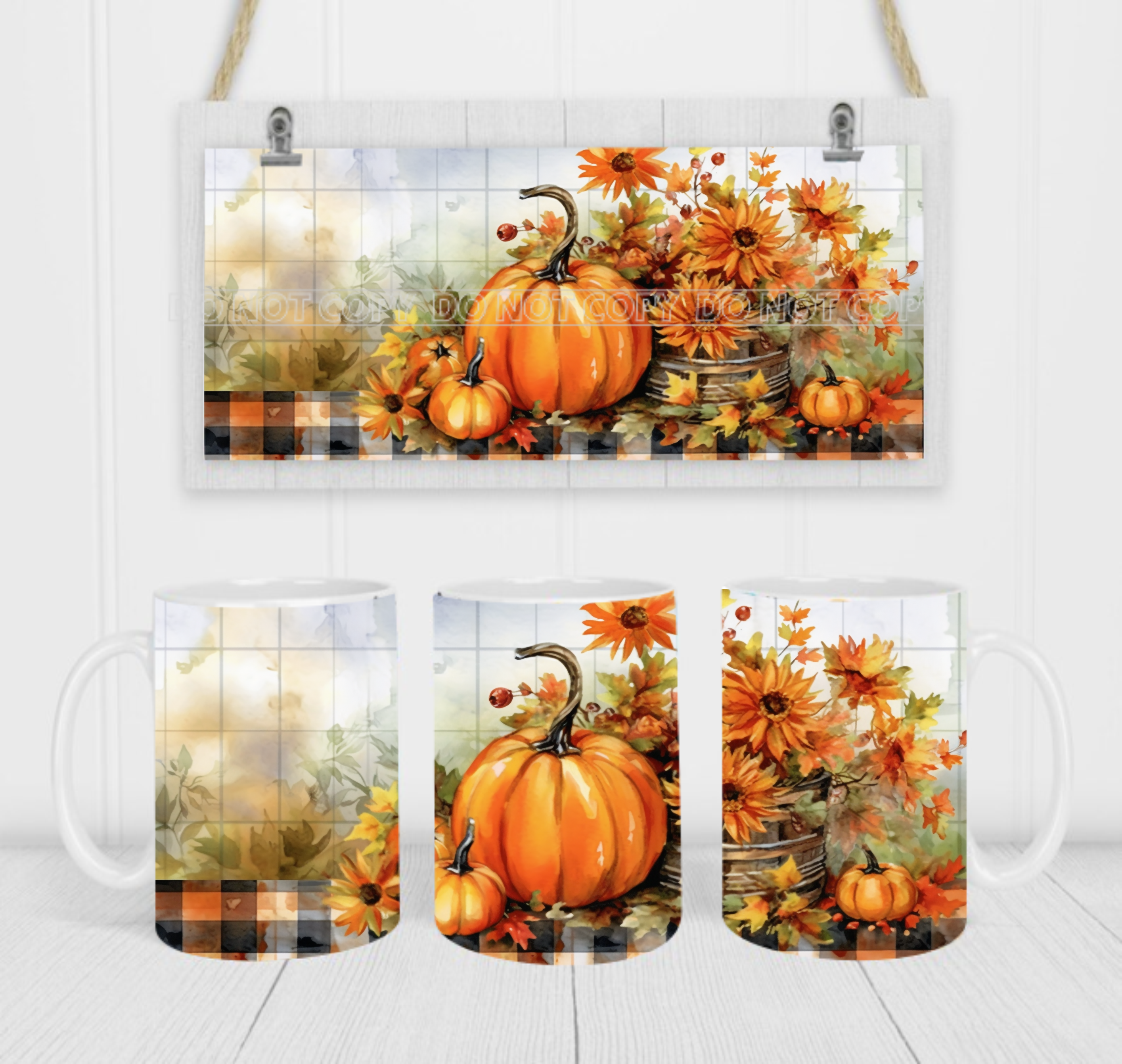 Autumn Scene - Coffee Mug Wrap - Sublimation Transfers