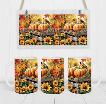 Autumn Scene - Coffee Mug Wrap - Sublimation Transfers