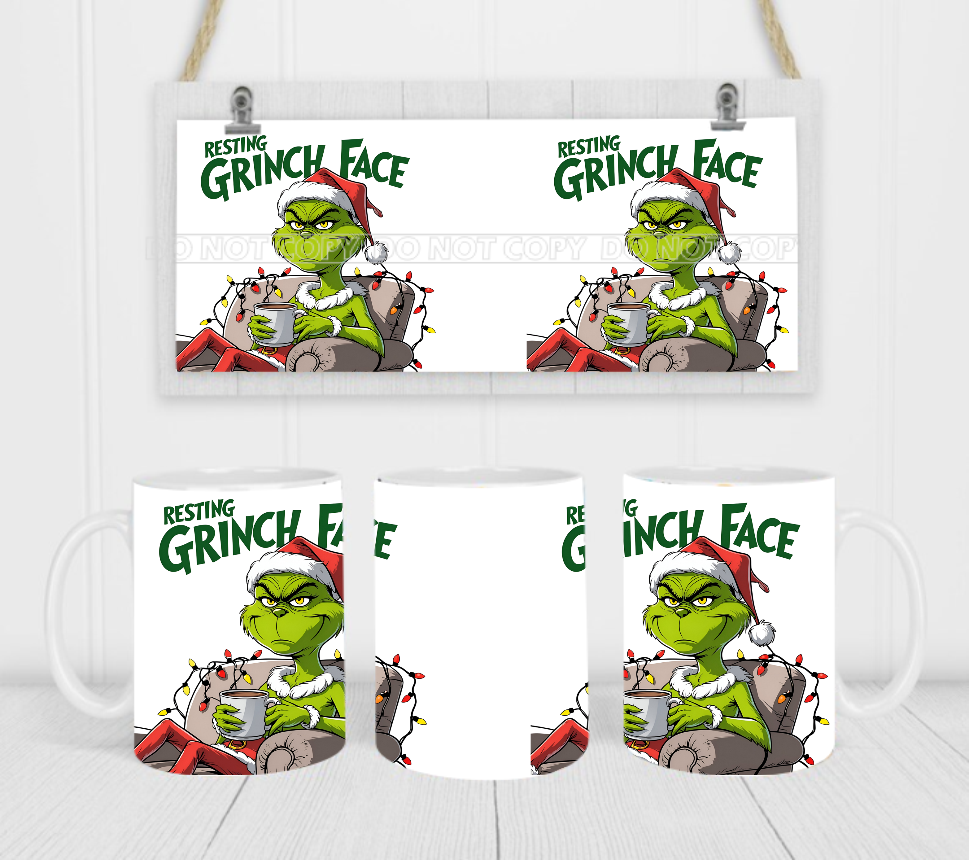 Character - Coffee Mug Wrap - Sublimation Transfers