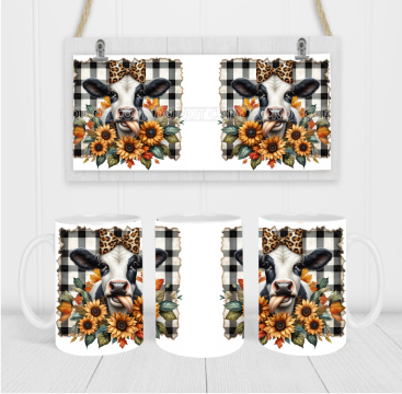Sassy Country Cow - Coffee Mug Wrap - Sublimation Transfers
