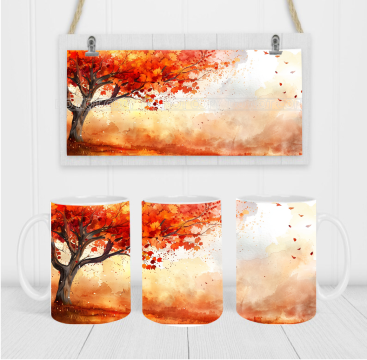 Serene Nature - Coffee Mug Wrap - Sublimation Transfers