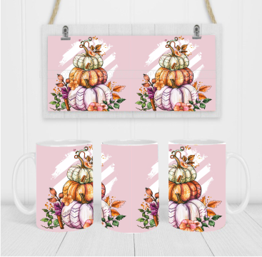 Pumpkin Stack - Coffee Mug Wrap - Sublimation Transfers