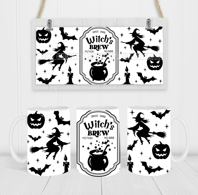 Witches Brew - Coffee Mug Wrap - Sublimation Transfers