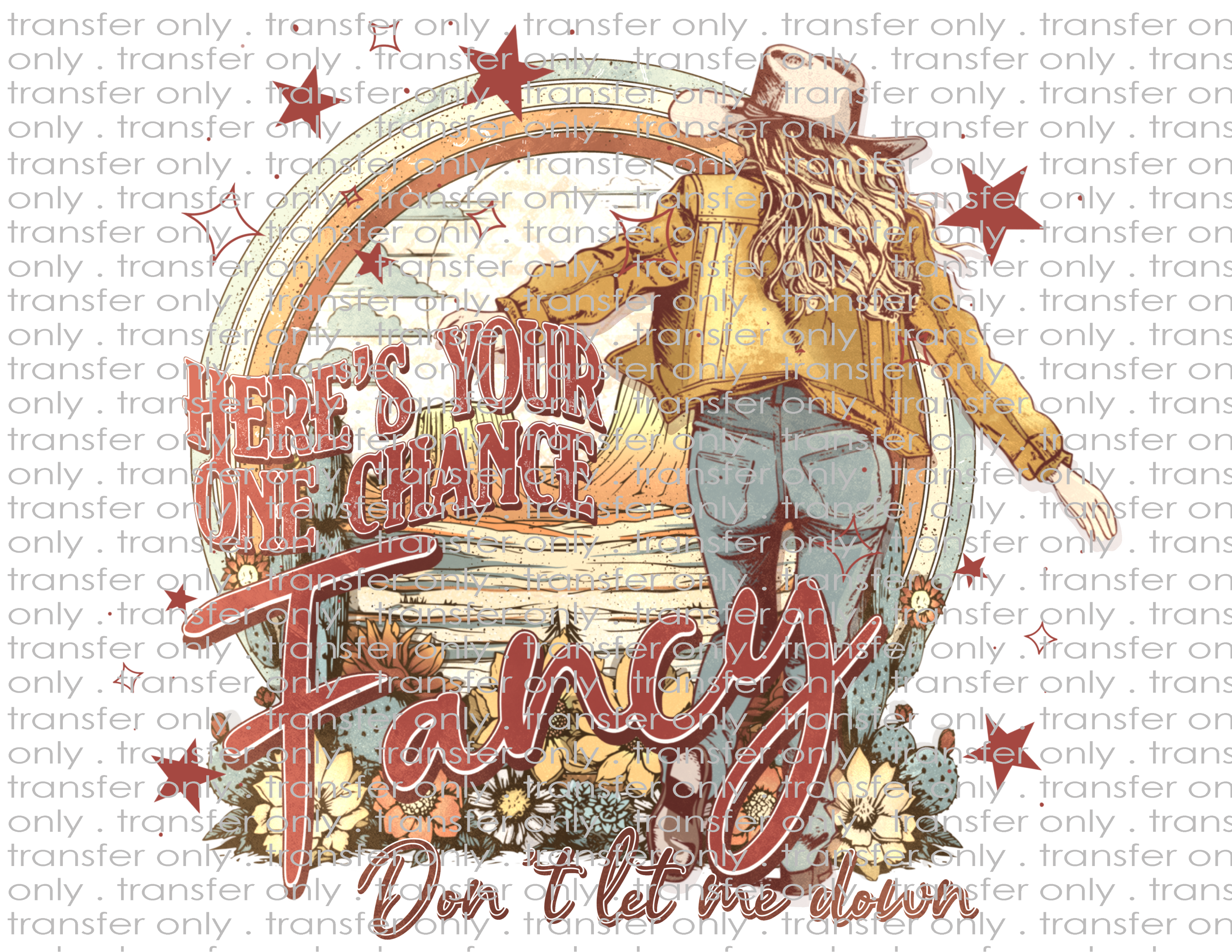 Country Music - Waterslide, Sublimation Transfers