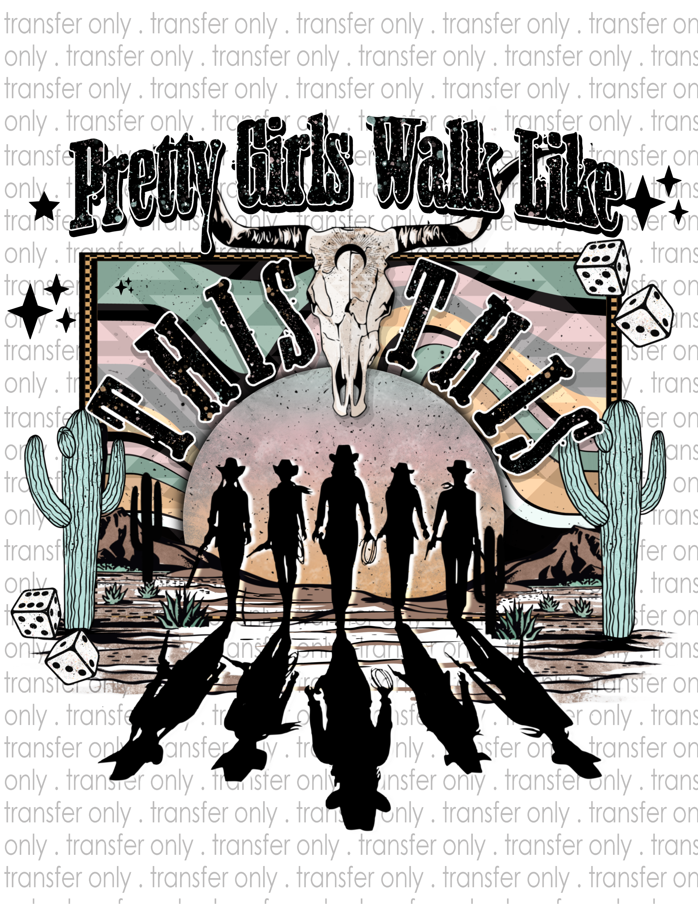 Country Music - Waterslide, Sublimation Transfers