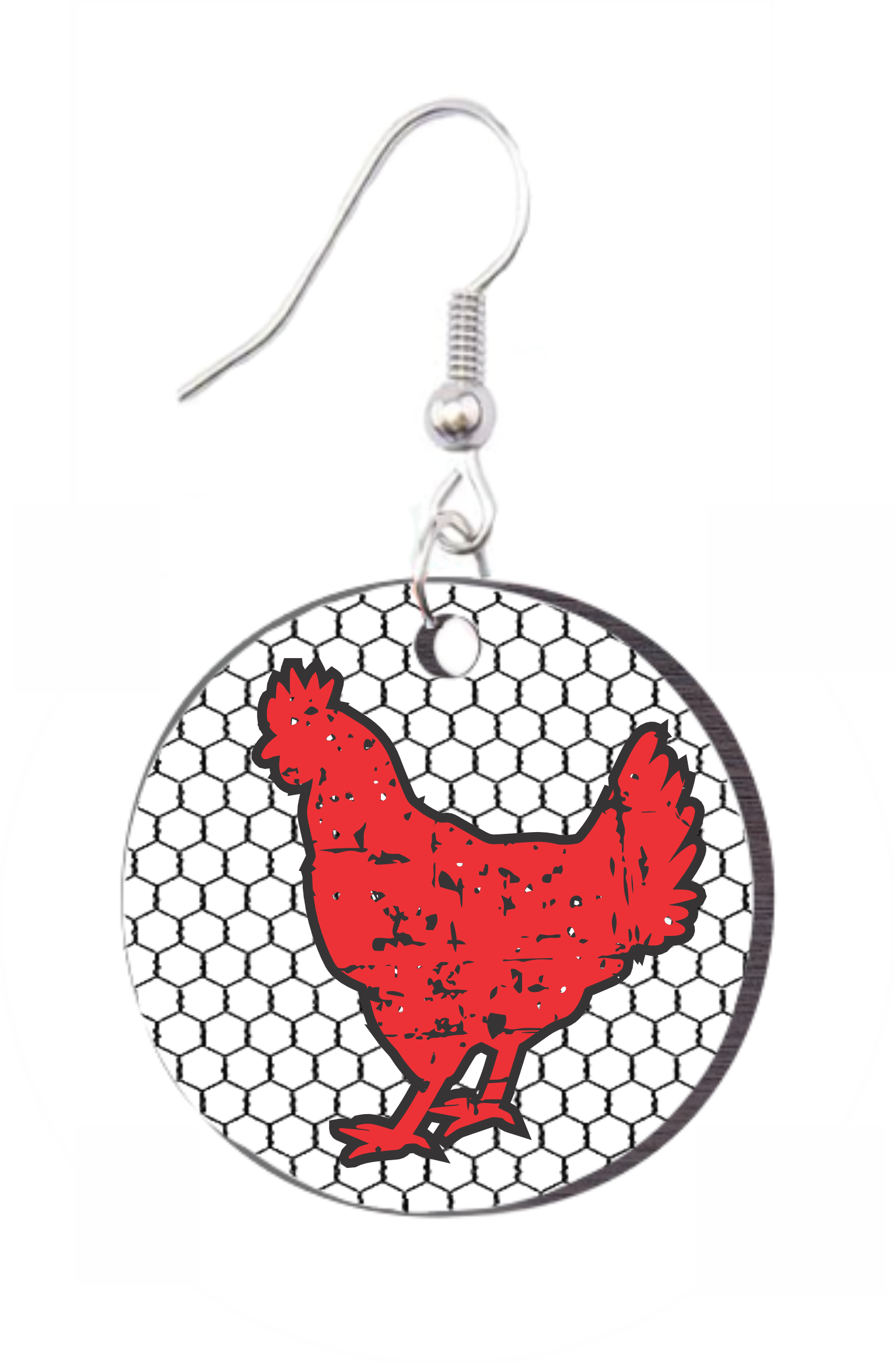 Chicken Fence - Round Earring Design