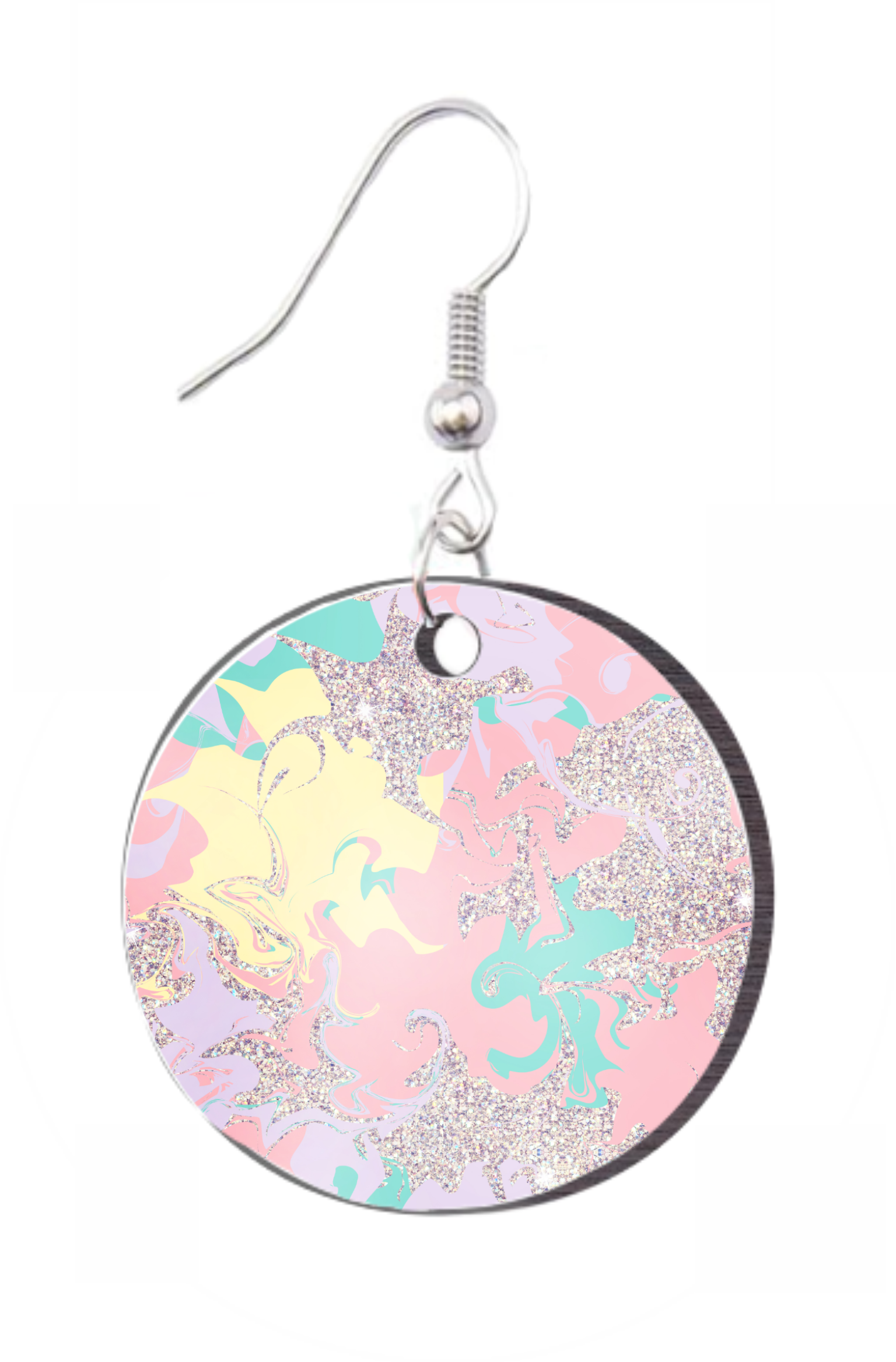 Pastel Marble - Round Earring Design